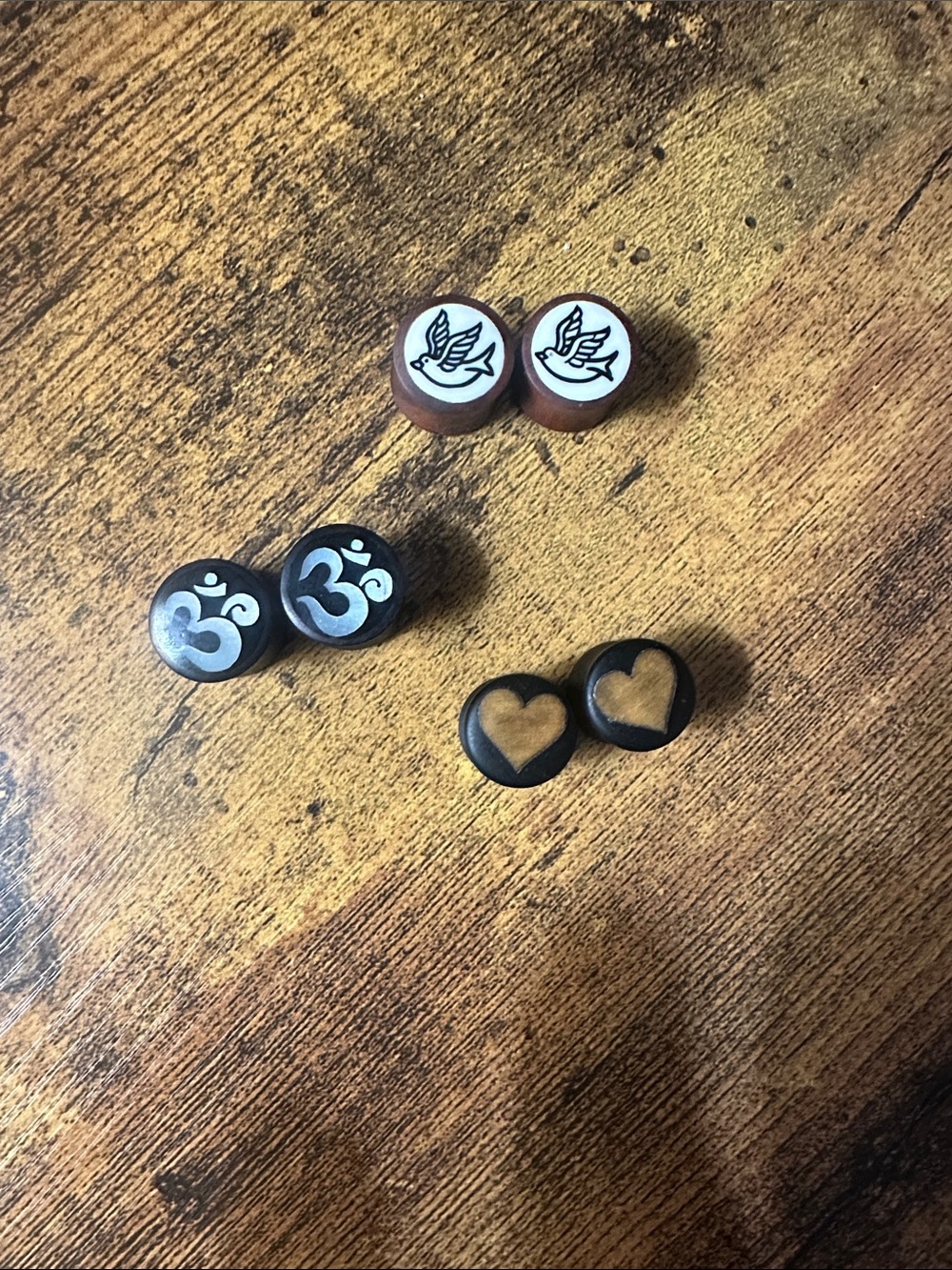 Set of three 1/2 inch wooden plug gauges